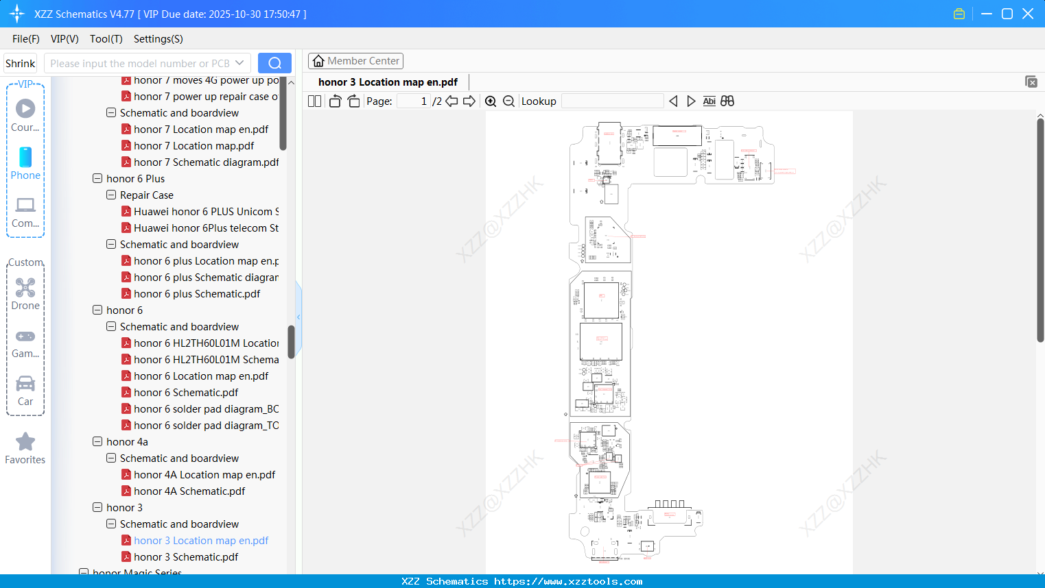 Honor 3 Location Map En
